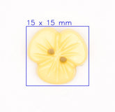 Frisse Gele Citroenvormige Knoop - 15x15 mm Knopen KNP00070